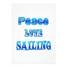 Peace Love Sailing Personalized Invites
