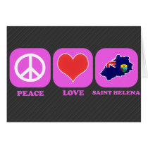 Peace Love Saint Helena Greeting Cards