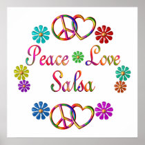 PEACE LOVE SALSA PRINT