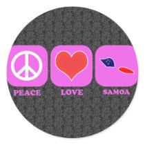 Peace Love Samoa stickers
