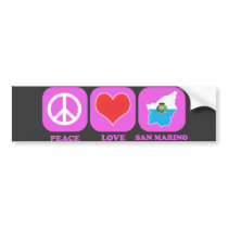 Peace Love San Marino bumper stickers by coolcountry Peace Love San Marino bumper stickers
