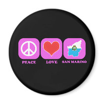 Peace Love San Marino magnets by coolcountry Peace Love San Marino magnets