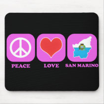 Peace Love San Marino mousepads by coolcountry Peace Love San Marino mousepads