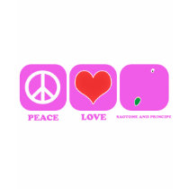 Peace Love Saotome And Principe t-shirts