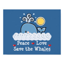 Peace Love Save The Whales Poster posters by animalteesgifts Peace Love Save The Whales Poster posters