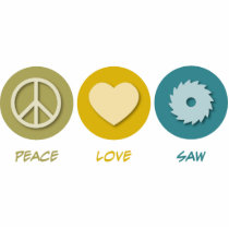 Peace Love Saw photo sculptures by 1000suns Peace Love Saw photo sculptures