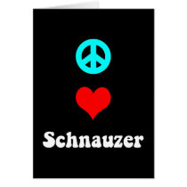 Peace love Schnauzer cards by zendogboutique Peace love Schnauzer cards