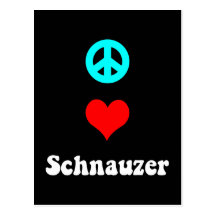 Peace love Schnauzer Post Card