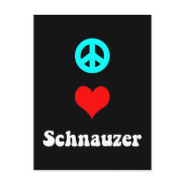 Peace love Schnauzer postcards