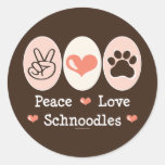 Peace Love Schnoodles Stickers