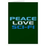 Peace Love Sci-Fi Greeting Card