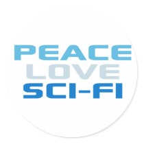 Peace Love Sci-Fi Sticker