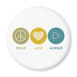 Peace Love Science Refrigerator Magnets