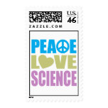 Peace Love Science Stamp