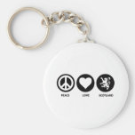 Peace Love Scotland Key Chains