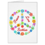 Peace Love Scotties Greeting Card