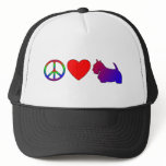 Peace Love Scotties Hat