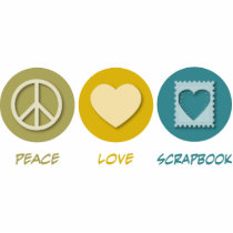 Peace Love Scrapbook photo sculptures by 1000suns Peace Love Scrapbook photo sculptures