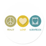 Peace Love Scrapbook Sticker