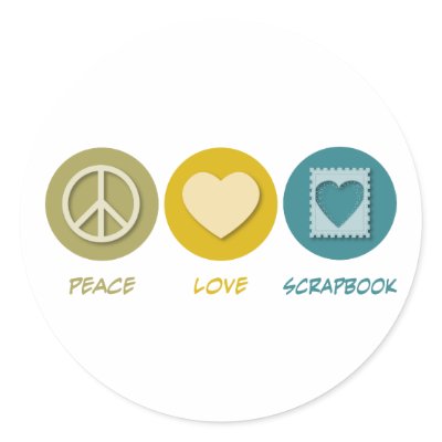 Peace Love Scrapbook Sticker