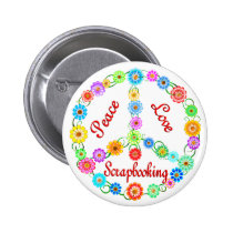 Peace Love Scrapbooking buttons