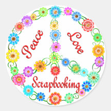 Peace Love Scrapbooking Stickers
