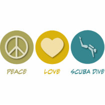 Peace Love Scuba Dive photo sculptures by 1000suns Peace Love Scuba Dive photo sculptures