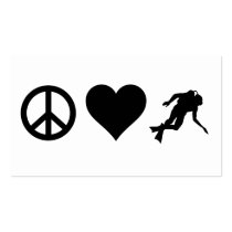 Peace Love Scuba Diving Business Cards
