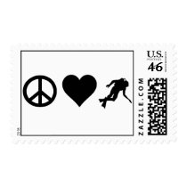 Peace Love Scuba Diving Postage