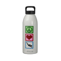Peace Love Scuba Reusable Water Bottle