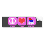 Peace Love Serbia Bumper Sticker