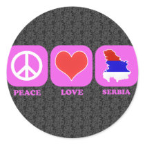 Peace Love Serbia stickers by coolcountry Peace Love Serbia stickers