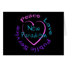 Peace Love Service Greeting Card