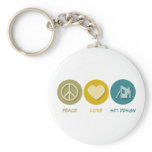 Peace Love Set Design keychains