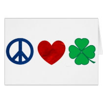 Peace Love Shamrock Cards