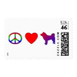 Peace Love Shiba Inus postage