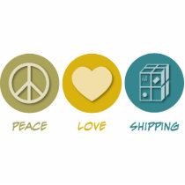 Peace Love Shipping photo sculptures