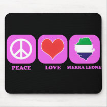 Peace Love Sierra Leone Mousepads