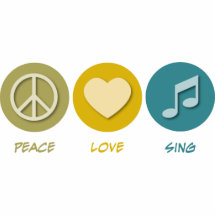 Peace Love Sing Photo Cut Out