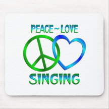 Peace Love SINGiNG Mousepad