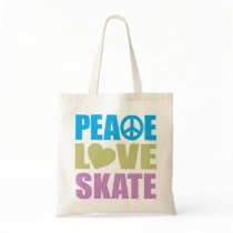 Peace Love Skate Tote Bags