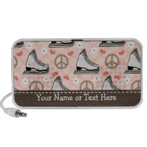 Peace Love Skate Doodle Speakers Personalized