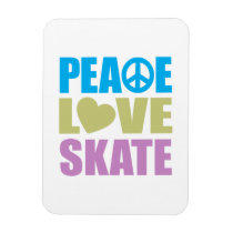 Peace Love Skate Vinyl Magnet