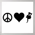 Peace Love Skateboarding Print