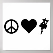 Peace Love Skateboarding Print