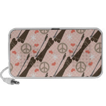 Peace Love Ski Doodle Speakers