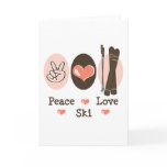 Peace Love Ski Greeting Card