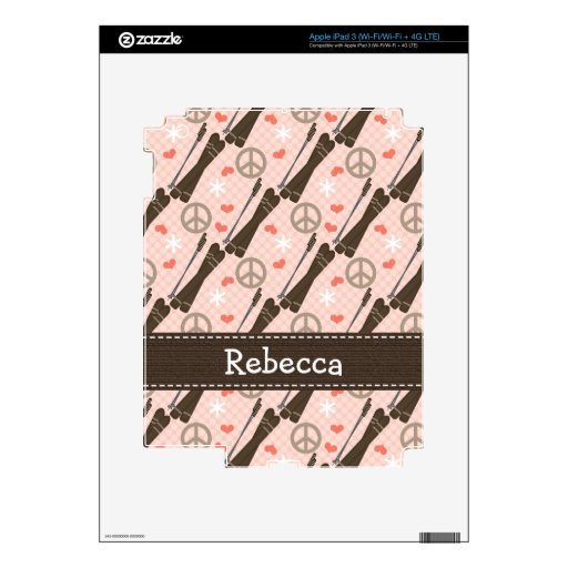 Peace Love Ski iPad 3 Skin