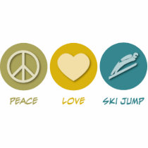 Peace Love Ski Jump photo sculptures by 1000suns Peace Love Ski Jump photo sculptures