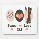 Peace Love Ski Mousepad